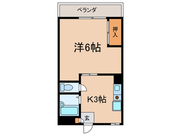 シャトー森 １の物件間取画像